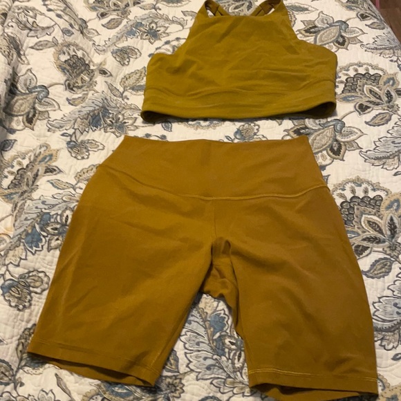 lululemon athletica Pants - Brand New This Season. Lululemon set. 8 inch align shorts, high neck sports bra.